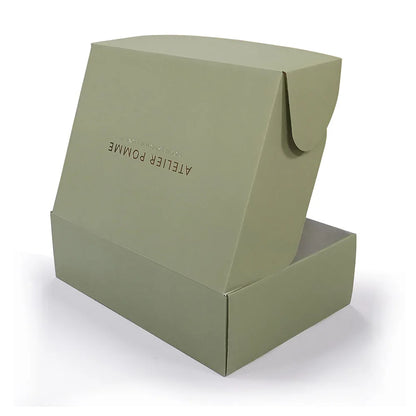 Custom Package Design Green Mailer Box White Cardboard Tuck Top Shipping Box for Cosmetic Gift FSC Certified Full Printing