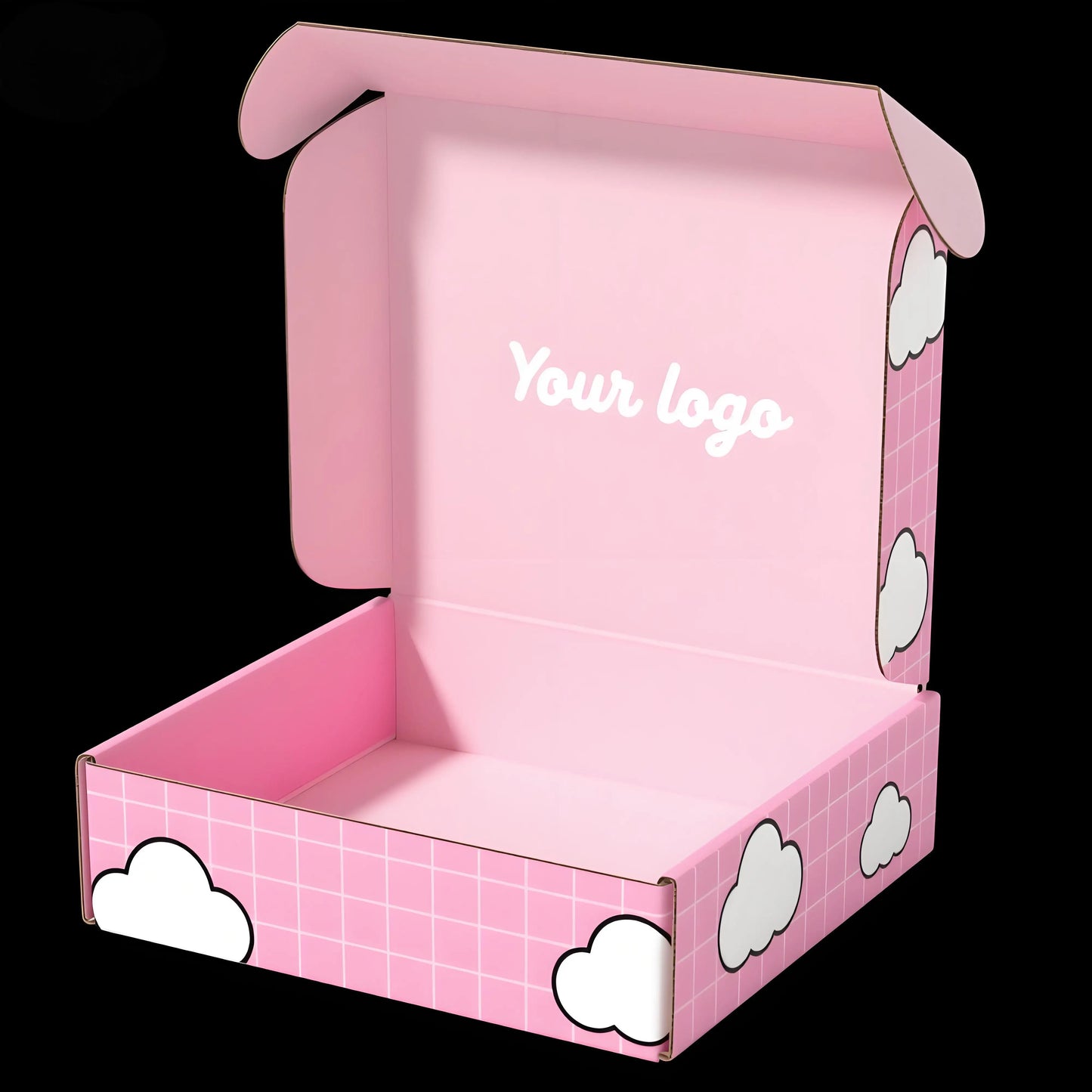 Customize Carton Pink Cloud Paper Mailer and Transport Box Cartoon Pink Cloud Paper High Quality Customize Mailer Transport Box