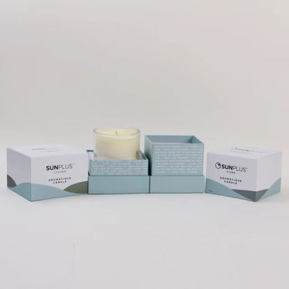 Custom Package Design Lid and Base Gift Box White Cardboard Top and Bottom Box for Luxury Candle Box Retail FSC BSCI Certified