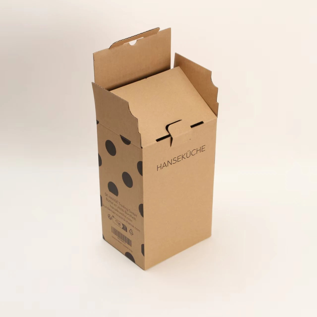 Kraft Box Packaging Custom Printed Corrugated Kraft Box Durable Storage Box for Kitchen Cookware with Handle FSC Certificate
