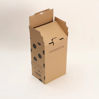 Kraft Box Packaging Custom Printed Corrugated Kraft Box Durable Storage Box for Kitchen Cookware with Handle FSC Certificate