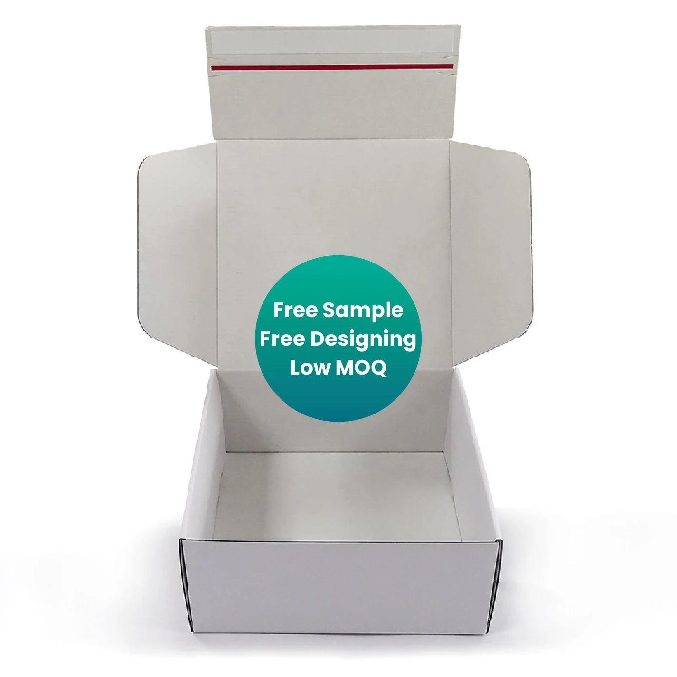 White Kraft Paper Mailer Box Self-Seal Zipper Adhesive Strip Tape Shipping Corrugated Cardboard