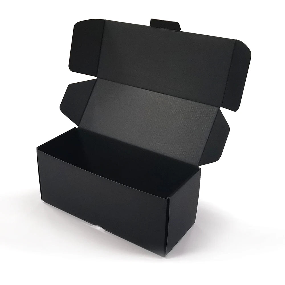 Custom Printed Recycled Corrugated Box Subscription Shipping Mailer Box Packaging Black Inside Outside Recyclable Rectangle OEM