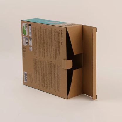 Kraft Custom Folder Packaging Box with Embossing and Sponge Lining Eco-Friendly for BSCI Certified for Small Retail Products