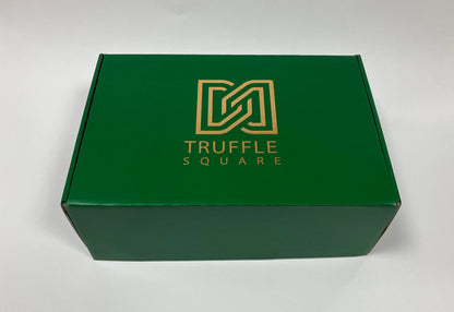 White Card Auto-Lock Bottom Box with Yellow Blue Patterns Matte Lamination Recycled Materials Biodegradable Customizable Sizes