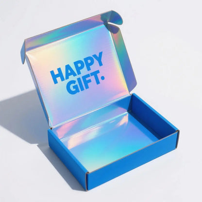Personalized Pr Shipping Box Eco Friendly Custom Black Holographic Corrugated Mailer Boxes for Shirt with logo Packaging