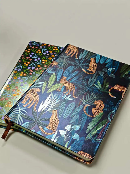 Four-Color Printing Gold Silver Card Paper Hardcover Casebound Note Book Offset Paper Printing for Note Pad Novel Brochure