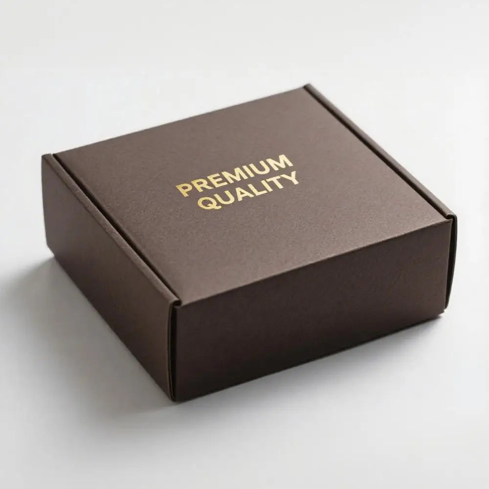 Luxury Customized Premium Gold Foil Brown Cardboard Corrugated Gift Packaging Box for Shipping and Gift Packaging