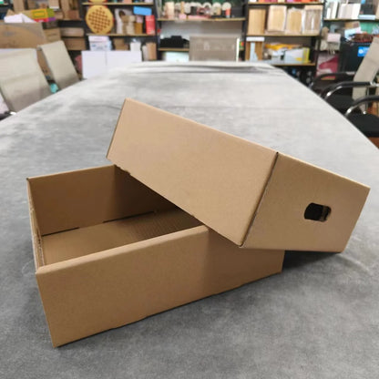 Package Design Kraft Box Custom Private Label Sustainable Corrugated Cardboard Paper Kraft Shipping Women Packaging Shoe Box FSC