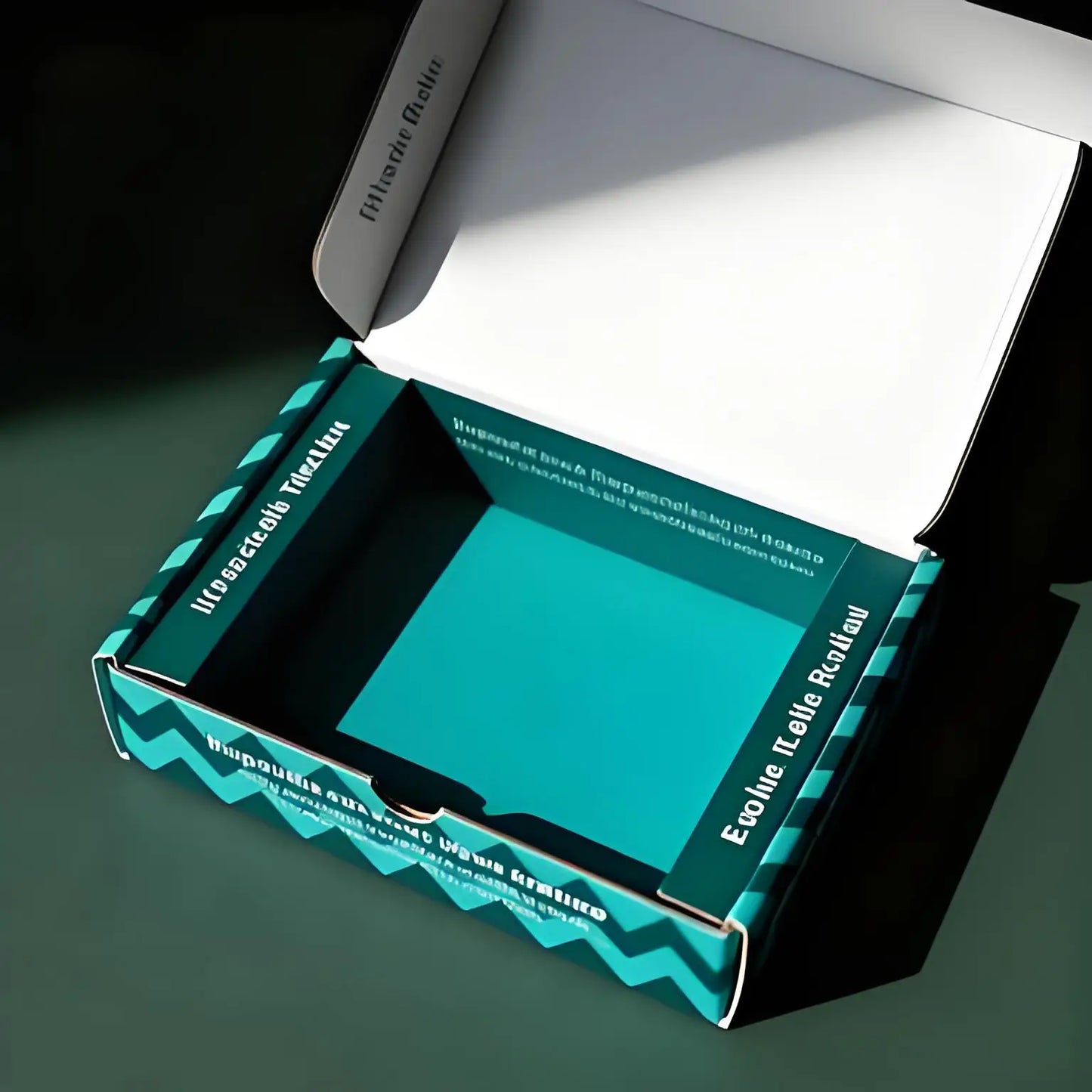 Packaging Gift Boxes with Patterned Character Patterned Colored Green Stripe Design