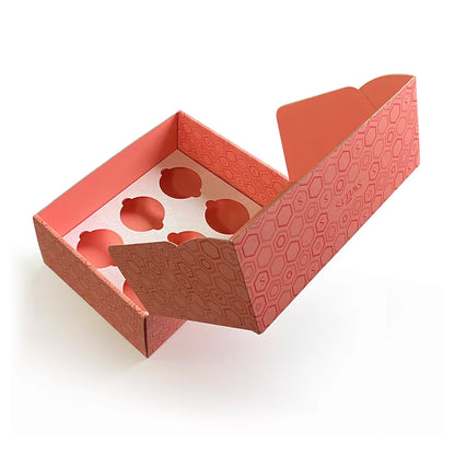 Pink Corrugated Cake Box with Unique Design Luxury Premium Double Side Custom logo Corrugated Dessert Box with Insert