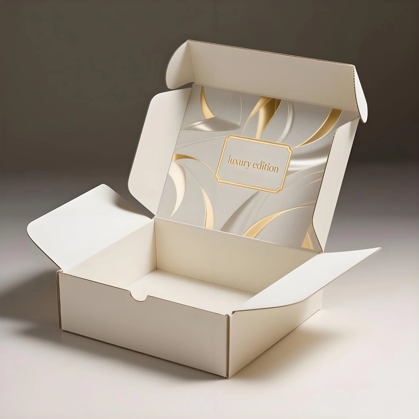 Luxury Customized Premium Gold Foil White Cardboard Corrugated Gift Packaging Box for Shipping and Gift Packaging