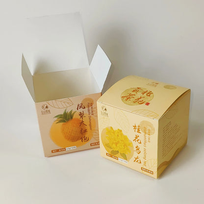 Wholesale Personalized Paperboard Luxury Fruit Tea Packaging Box Custom Logo Small Tea Bag Gift Packing Cardboard Paper Tea Box