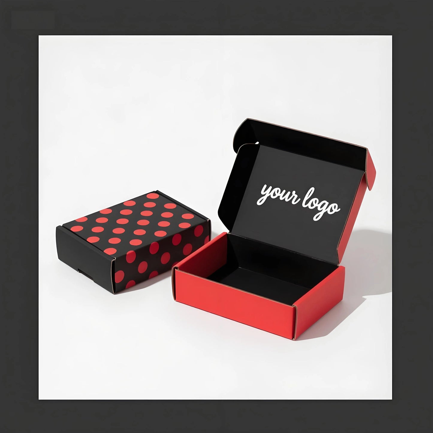 Package Design Custom Logo Branded Corrugated Cardboard Luxury Clothing Box Packaging Custom Print Shipping Postage Mailing Box
