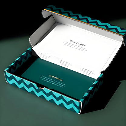 Packaging Gift Boxes with Patterned Character Patterned Colored Green Stripe Design