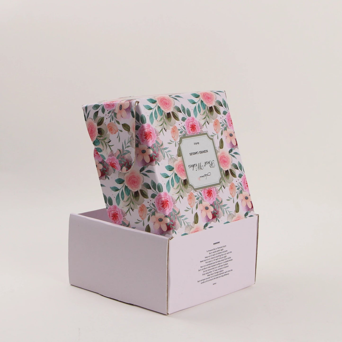 Custom Portable Rigid Mailer Box White Cardboard Corrugated Full Color Embossing Printing for BSCI Certified for Candle Cosmetic