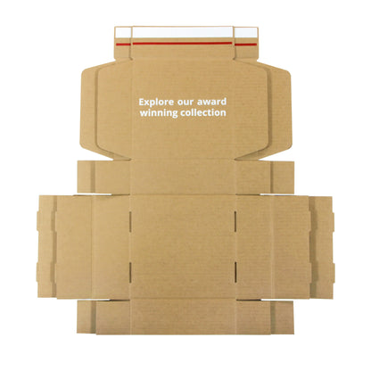 Tear Stripe Self Sealing Postal Boxes Packaging Corrugated Box Cardboard Small Shipping Boxes With Custom Logo Printed