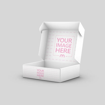 Gold Foil Mailer Box Custom Package Design White Cardboard Shipping Box for Luxury Cosmetic Gift FSC BSCI Certified Hot Stamping