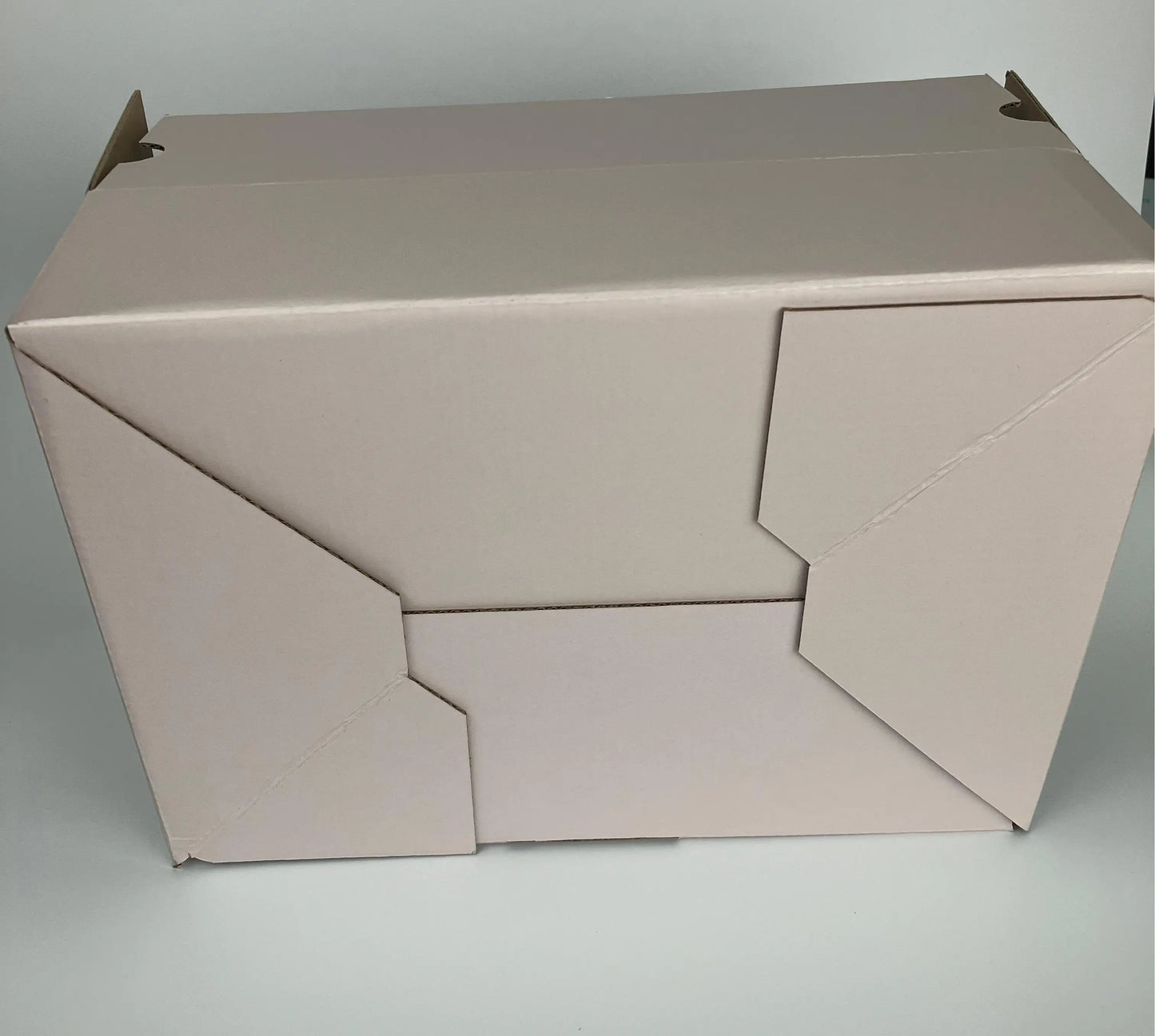 White Card Auto-Lock Bottom Box with Yellow Blue Patterns Matte Lamination Recycled Materials Biodegradable Customizable Sizes