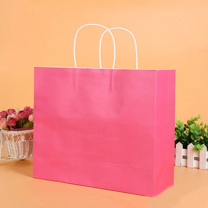 Wholesale Packaging Kraft Paper Bags Custom logo Design Cosmetic Shopper Bag Promotional Glossy Shopping Bag with Handle