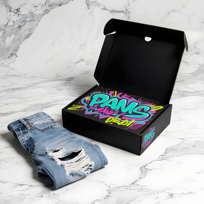 Disposable Custom logo Tuck Mailer Boxes Printed Paper Cardboard Shipping Corrugated Matte Black Box Packaging Clothes