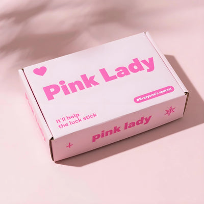 Clothing Brand Packaging Boxes with Branded Pink Love Logo Deep Square Cube Forms Plus Pattern Paper Box for Mailing