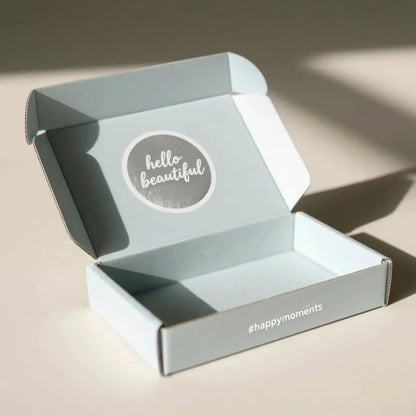 Custom Embossing Gold Foil Premium White pink Cardboard Corrugated Shipping Mailer Box Packaging