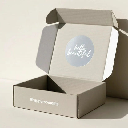 Custom Embossing Gold Foil Premium White pink Cardboard Corrugated Shipping Mailer Box Packaging