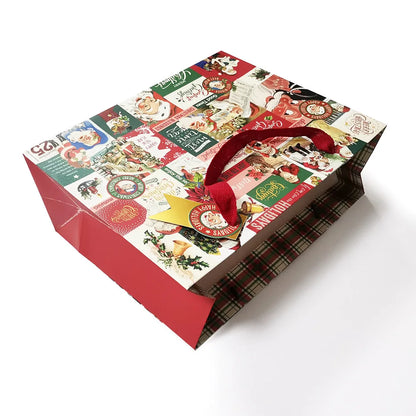 Custom Printed Laminated Luxury Shopping Christmas Paper Gift Bags With Handle for Clothes Wholesale
