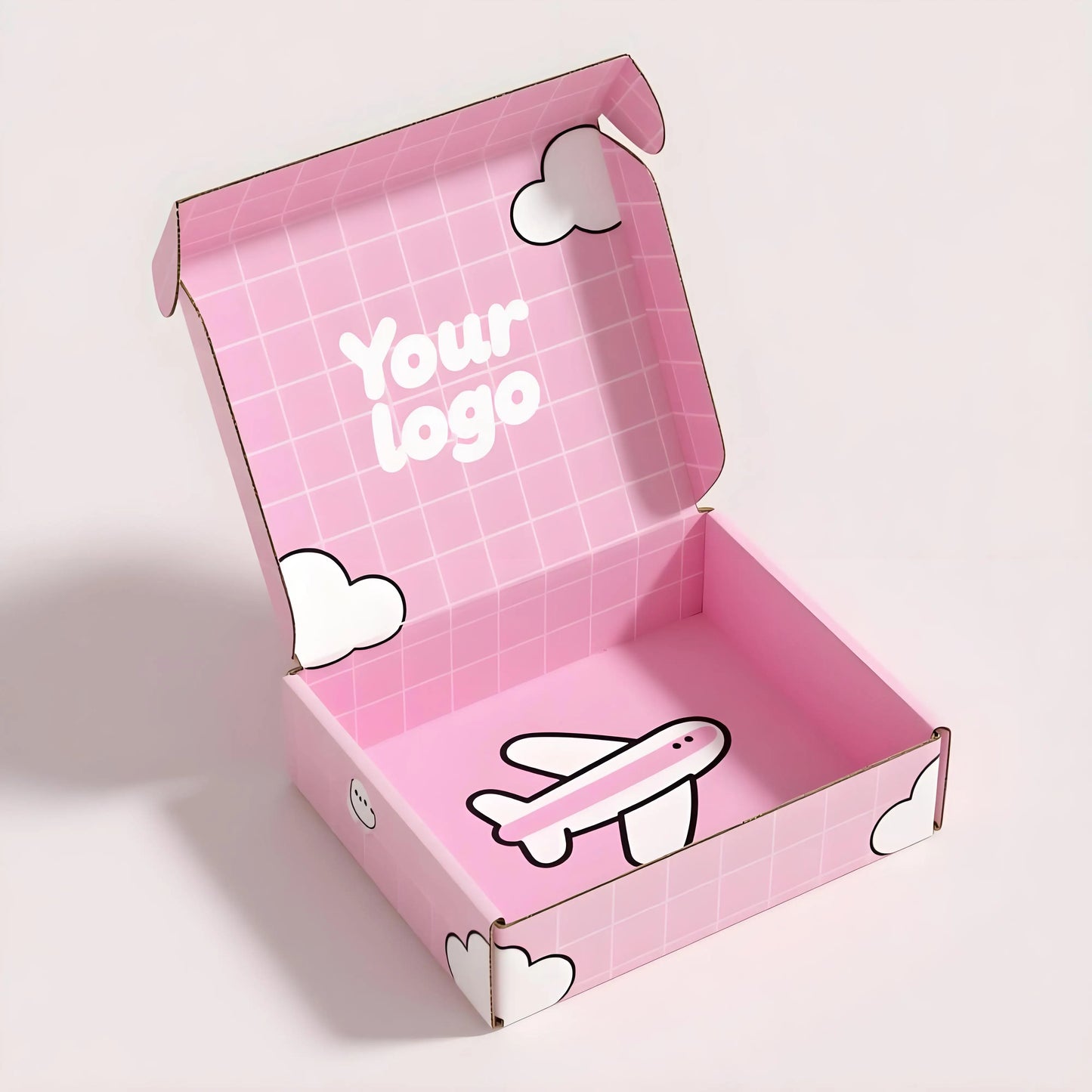 Customize Carton Pink Cloud Paper Mailer and Transport Box Cartoon Pink Cloud Paper High Quality Customize Mailer Transport Box