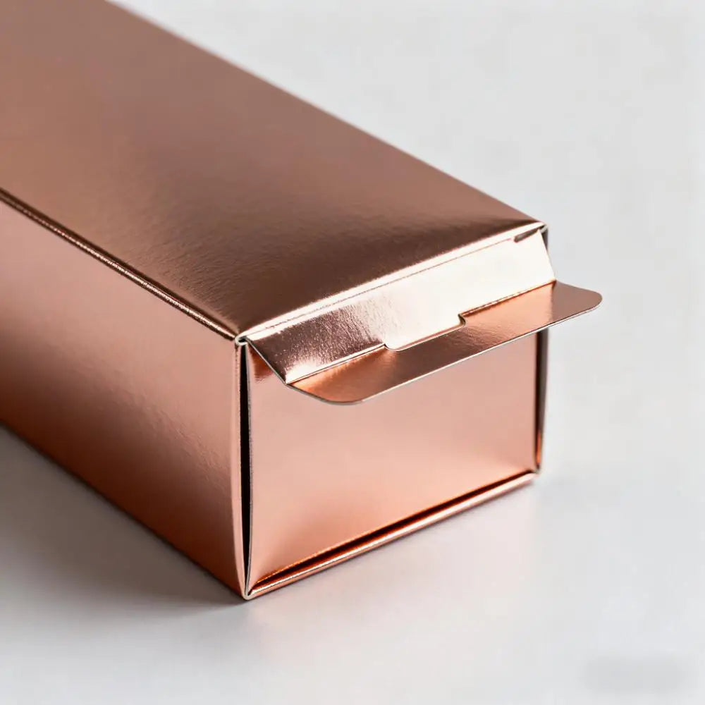 Custom Logo Gold Foil Paper Makeup Gift Craft Double Side Print Cosmetic Boxes Essential Oil Dropper Bottle Packaging Boxes