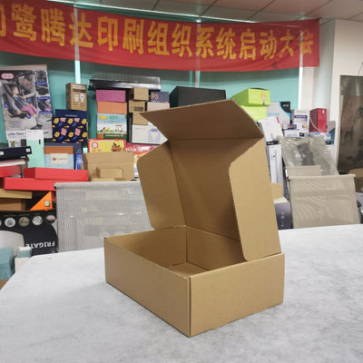 Free Sample Custom Plain Wholesale Cosmetic Self Locking Tear Strip Corrugated Packaging Mailer Box Shipping Paper Box