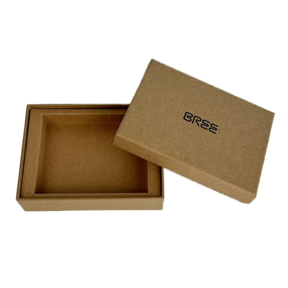 Craft Cardboard Gift Boxes with Kraft Paper Liner Wallet Packaging Custom Design Shipping Packaging Box Wholesale