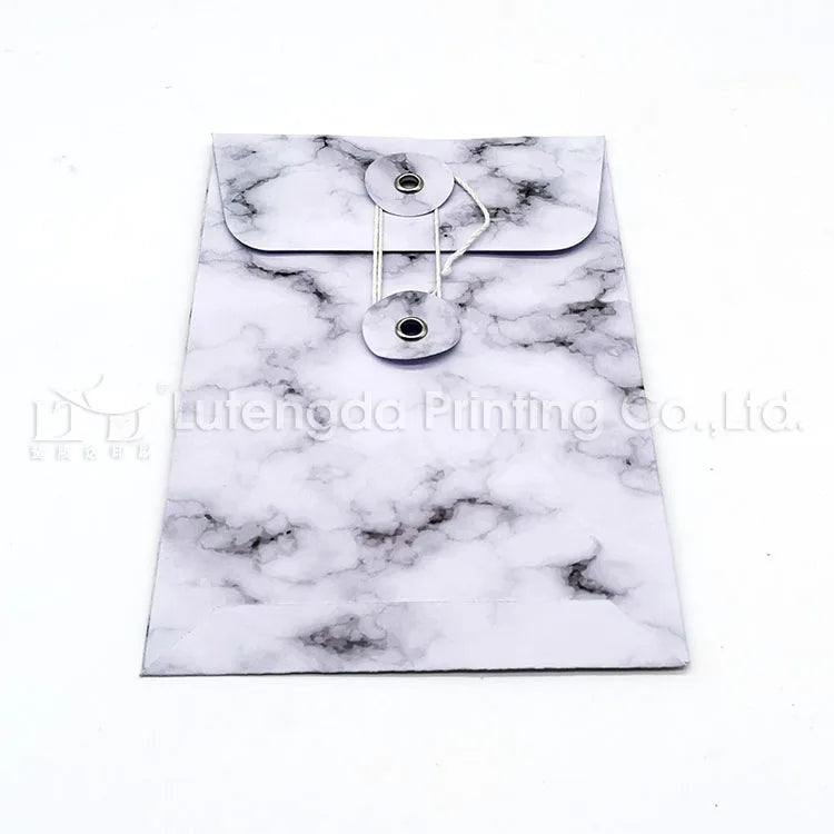 High Quality Ordinary Paper Envelope with Button and String Tie