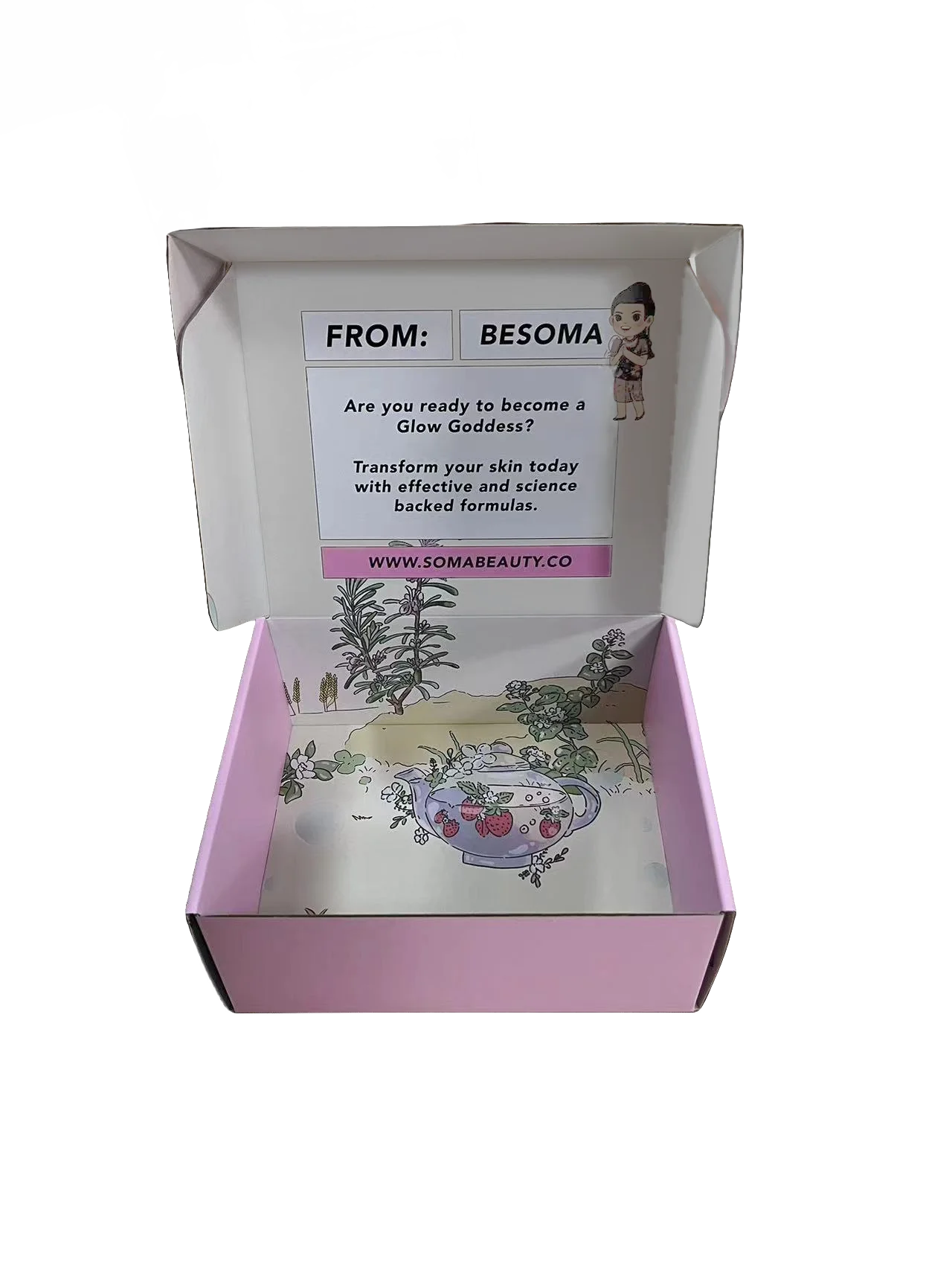 Luxury Pink Cardboard Kraft Corrug Shipping Cosmetic Packaging Mailer Gift Boxes Custom logo Manufacture