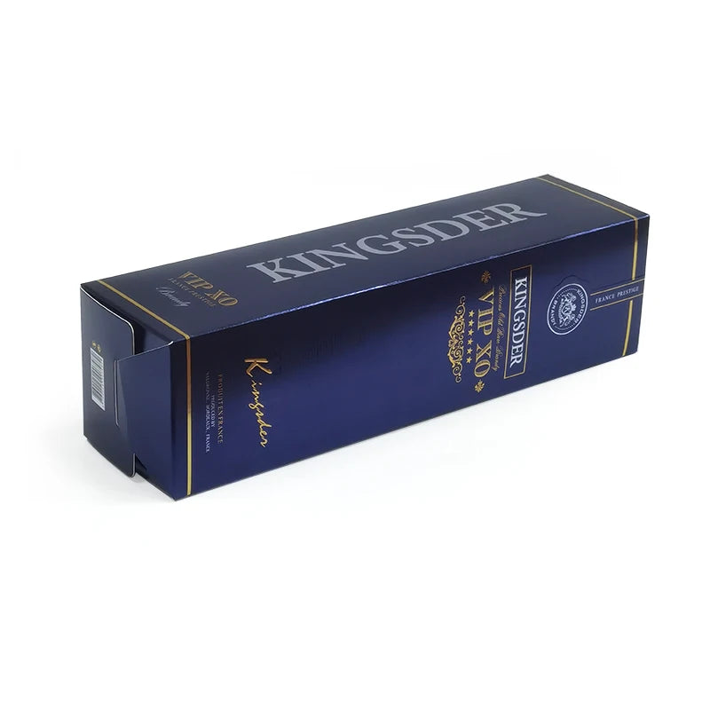 Custom Logo Printed Lightweight Foldable Paper Box Gold Foil Packaging 1 Whisky Bottle Wine Shipping Cheap Elegant Folders