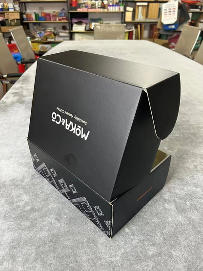 Season Change B Flute Corrugated Packaging Box with Tear Strip Shipping  Mailer Boxes with Handle Double Storage Room