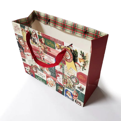 Custom Printed Laminated Luxury Shopping Christmas Paper Gift Bags With Handle for Clothes Wholesale