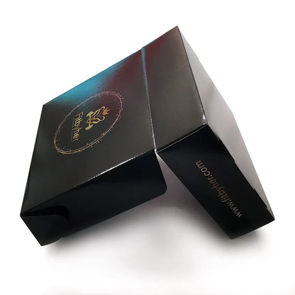 Package Design Recycled Custom Printed logo Shipping Paper Boxes Luxury Design Glossy Black Corrugated Cardboard Mailer Boxes