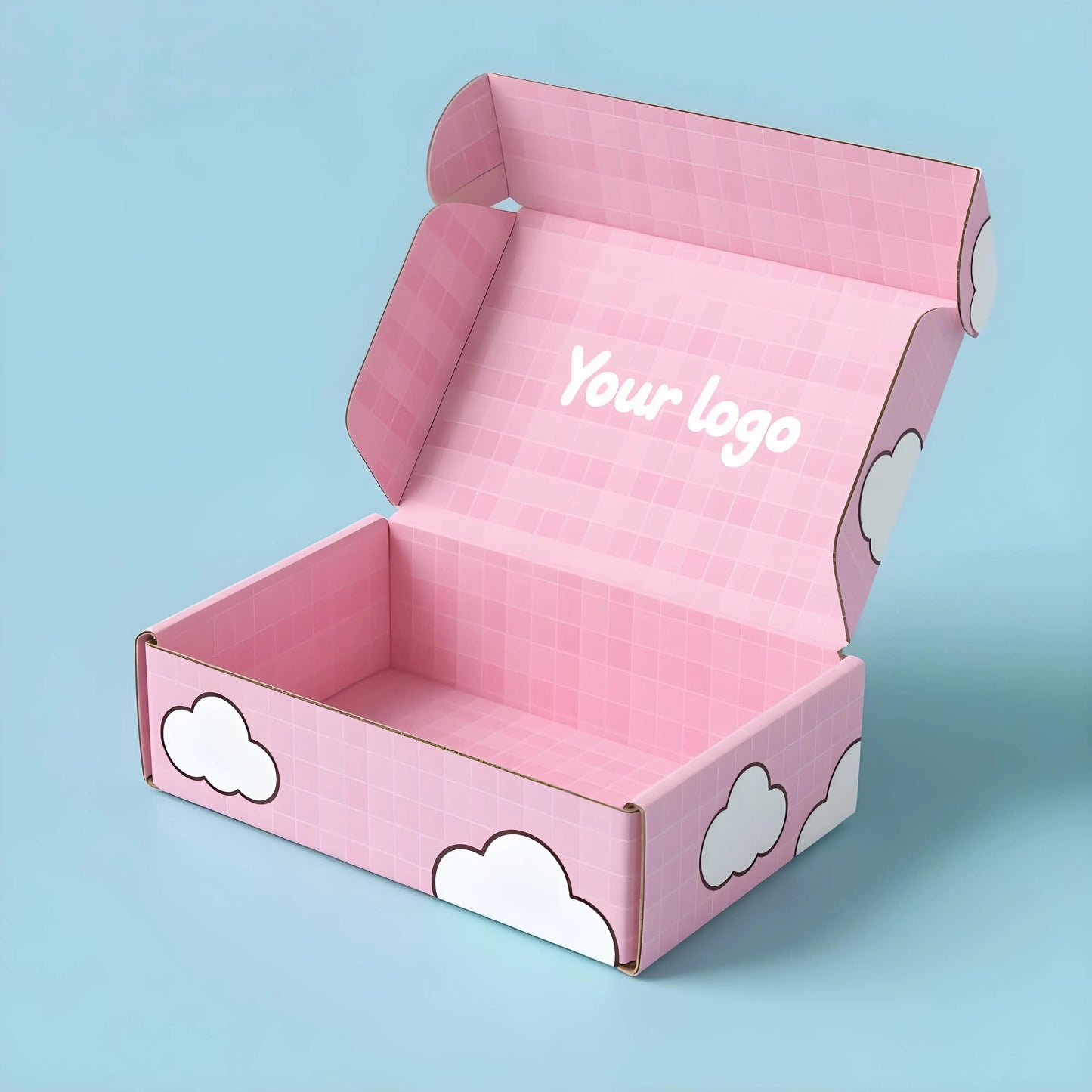 Customize Carton Pink Cloud Paper Mailer and Transport Box Cartoon Pink Cloud Paper High Quality Customize Mailer Transport Box