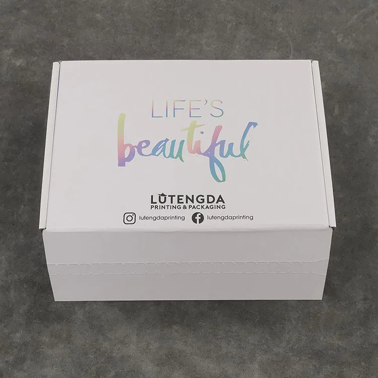 Custom logo Cheap E-commerce Recycled Postal Tear Strip Subscription Shipping Mailer Gift  Foldable Cardboard Corrugated Box