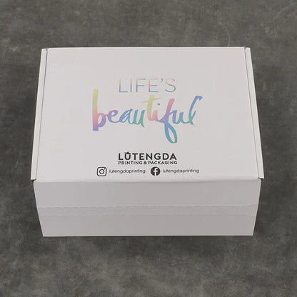 Custom logo Cheap E-commerce Recycled Postal Tear Strip Subscription Shipping Mailer Gift  Foldable Cardboard Corrugated Box