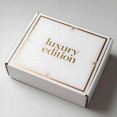 Luxury Customized Premium Gold Foil White Cardboard Corrugated Gift Packaging Box for Shipping and Gift Packaging