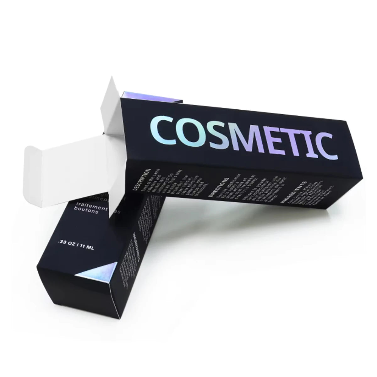Custom Printed Paper White Embossed Cardboard Serum Dropper Bottle Package Makeup Packaging Mailer Skincare Boxes for Cosmetics