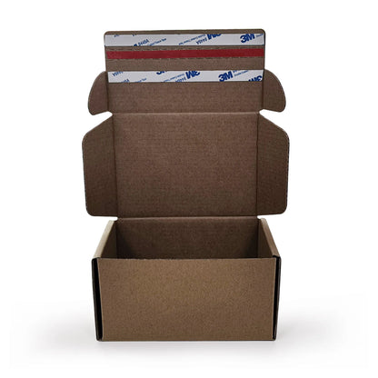 White Self Sealing Custom Logo Tear Strip Tuck Top Postal Mailer Kraft Corrugated Shipping Packaging Carton Boxes with Zipper