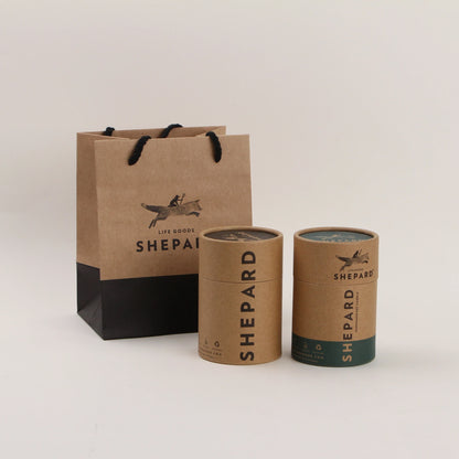 Custom Package Design Candle Box and Paper Bag Set Kraft Paper Scented Candle Packaging for Gift FSC BSCI Certified Gift Bag