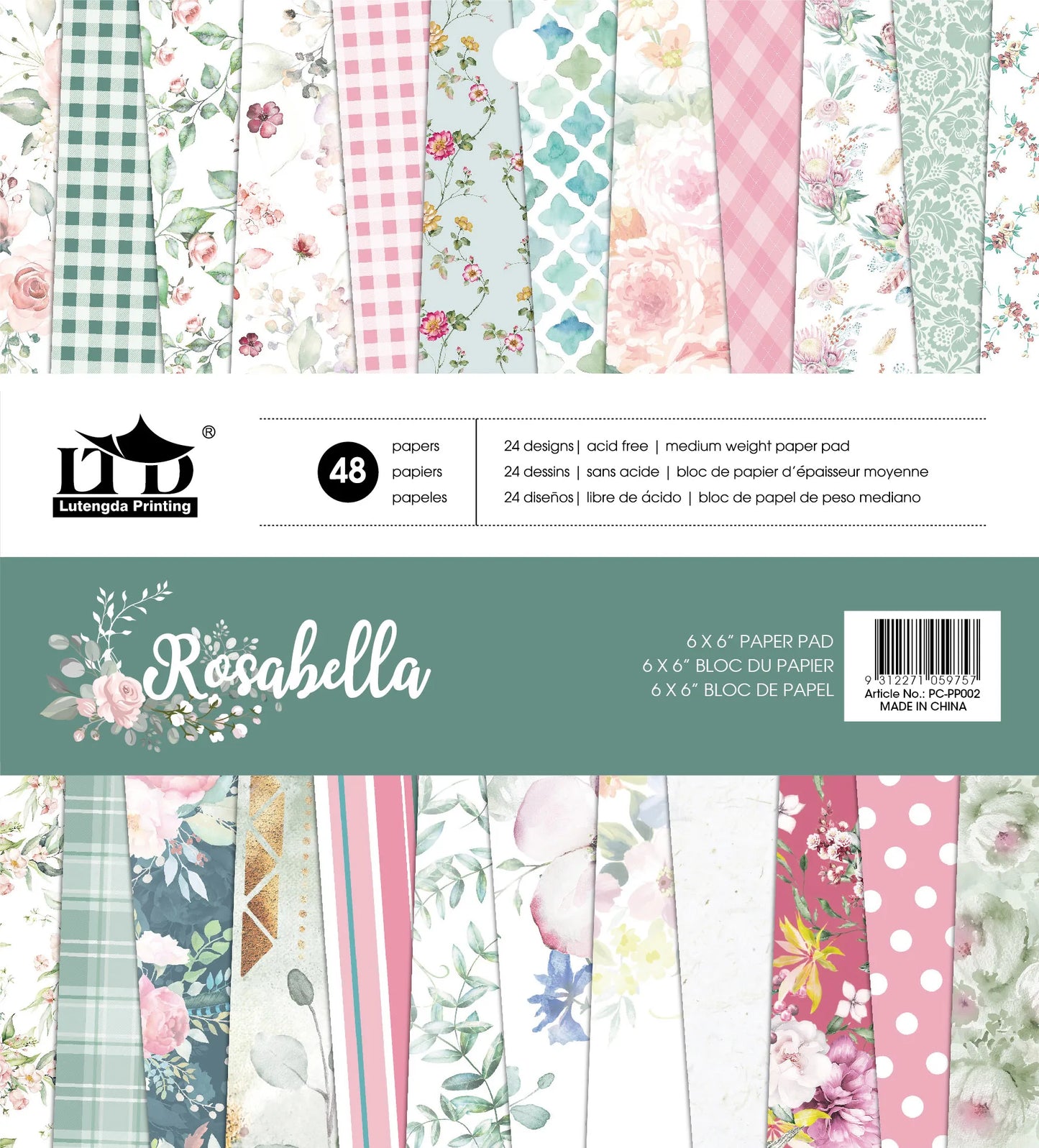 Customization Paper Pad Scrapbook Double Side Printing for DIY Photo Album