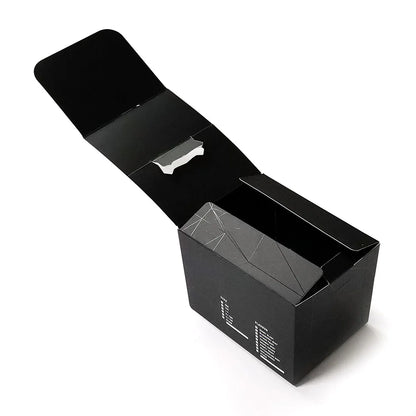 Package Design Customized Heavy Weight Thick Cardstock Display Box Rack with Spot UV and Silver Foil FSC Material Certificated