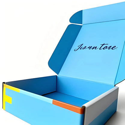 Exquisite Blue Patterned Colored Mailer Boxes for Clothing Brands Including Deep Square Cube Ones Branded Packaging Paper Boxes