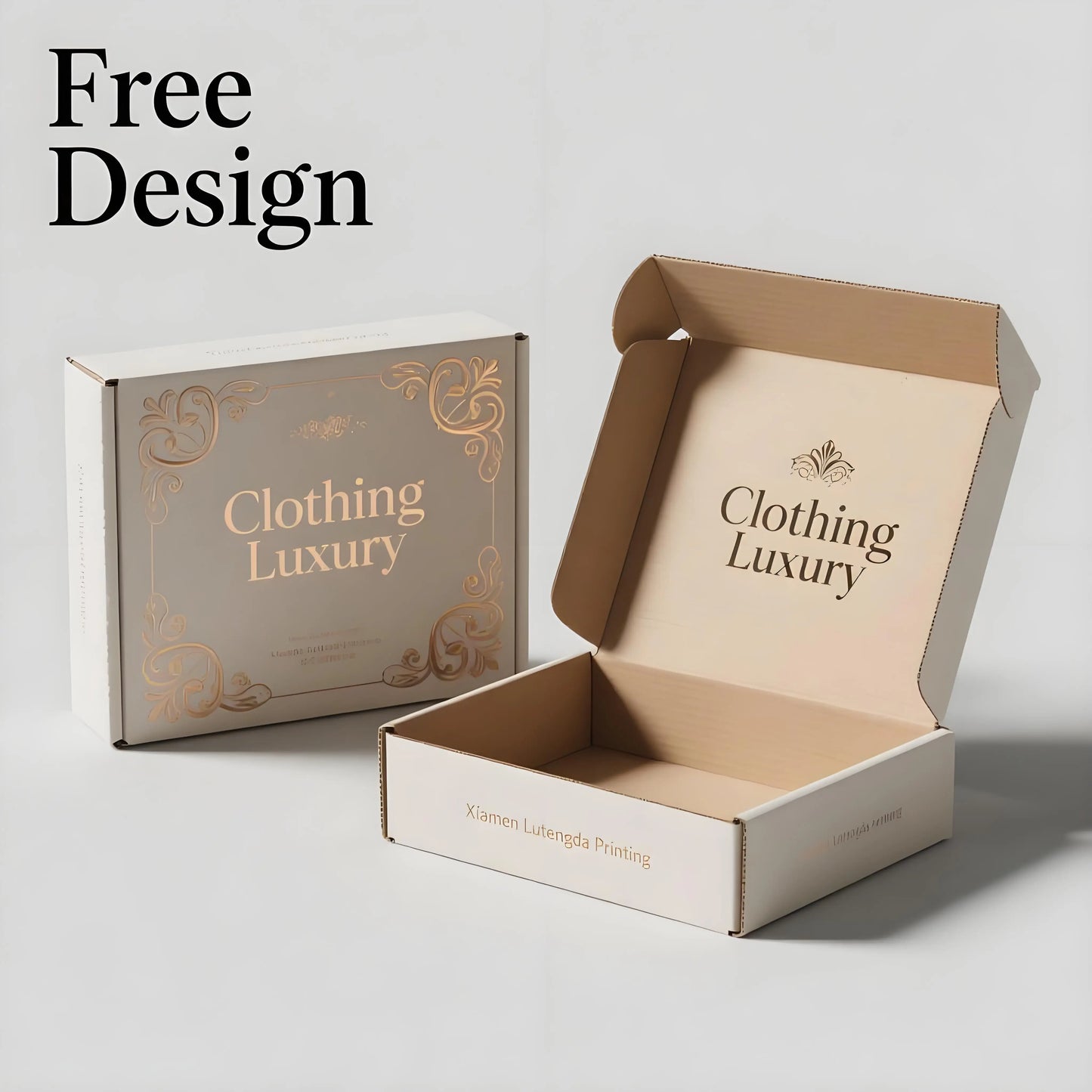 Personalized Custom Luxury Apparel White Cardboard Corrugated Paper Embossed logo Mailing Shipping Boxes Packaging for Clothing